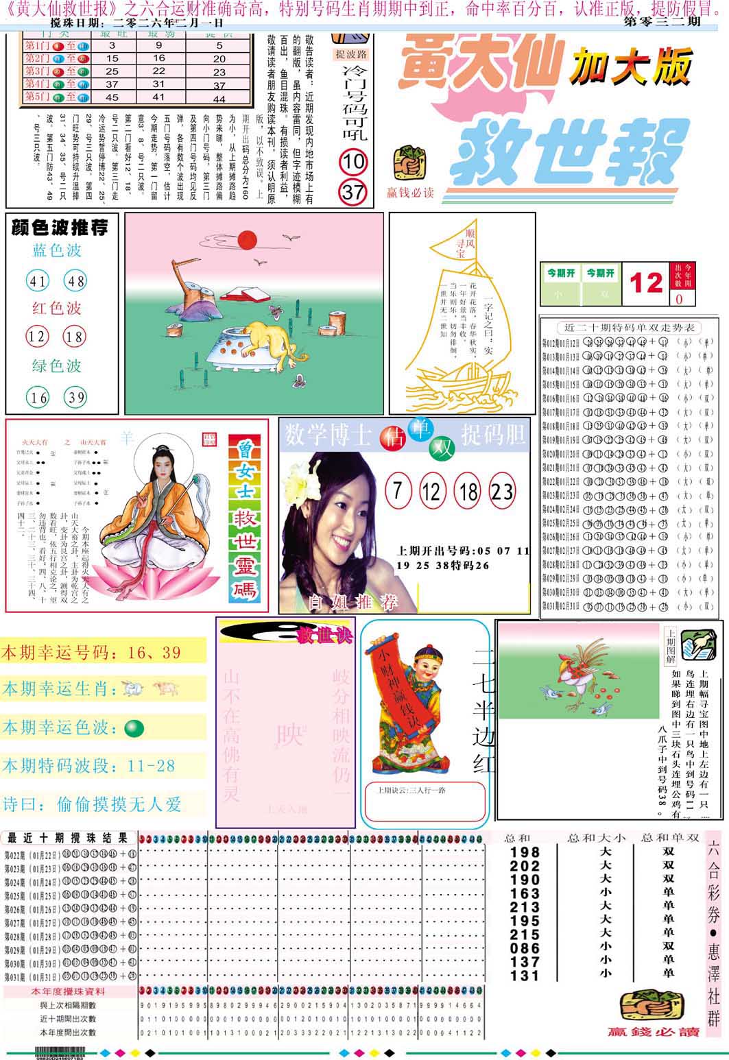 032期黄大仙救世A加大版[图]