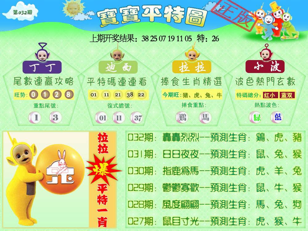 032期天线宝宝平特图[图]