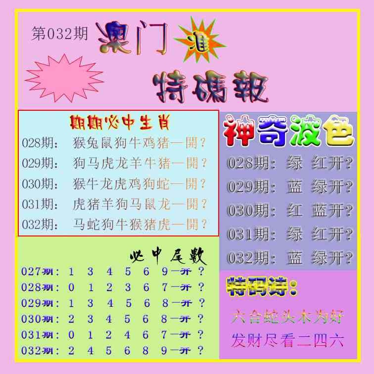 032期生财有道特码报[图]