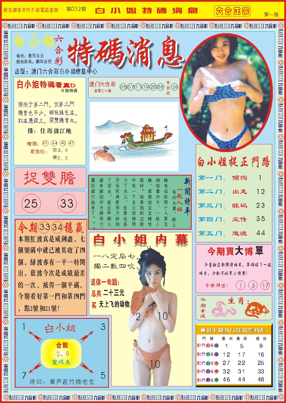 032期白小姐特码消息A[图]