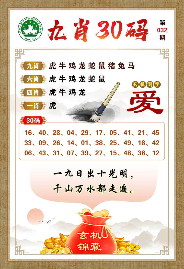 032期九肖30码[图]