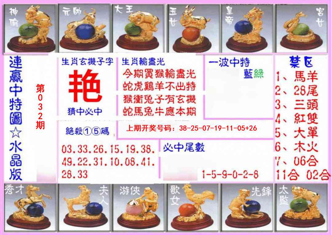 032期连赢中特图（水晶版）[图]