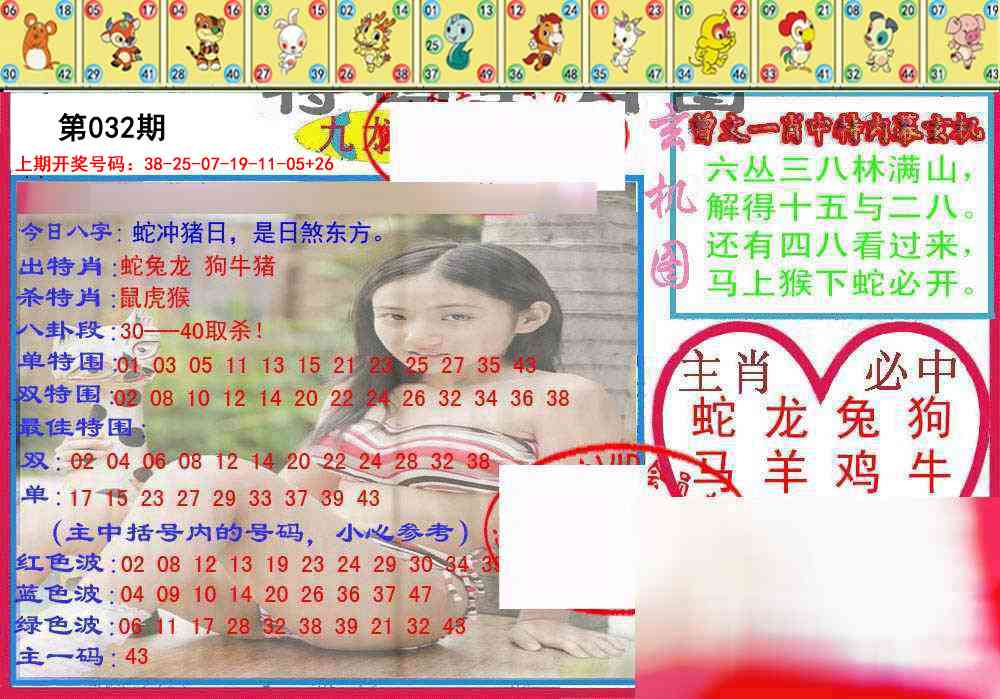 032期特码生肖图[图]