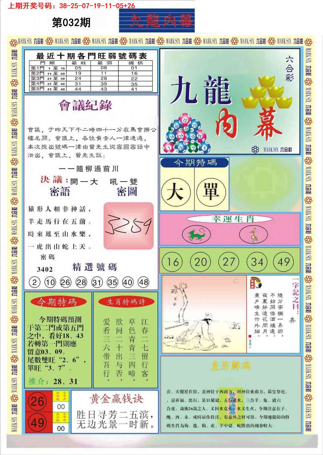 032期九龙内幕A[图]