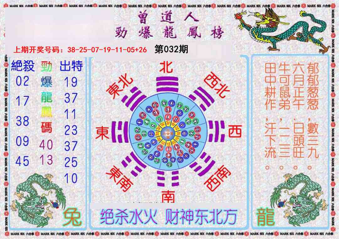 032期曾道人劲爆龙凤榜[图]