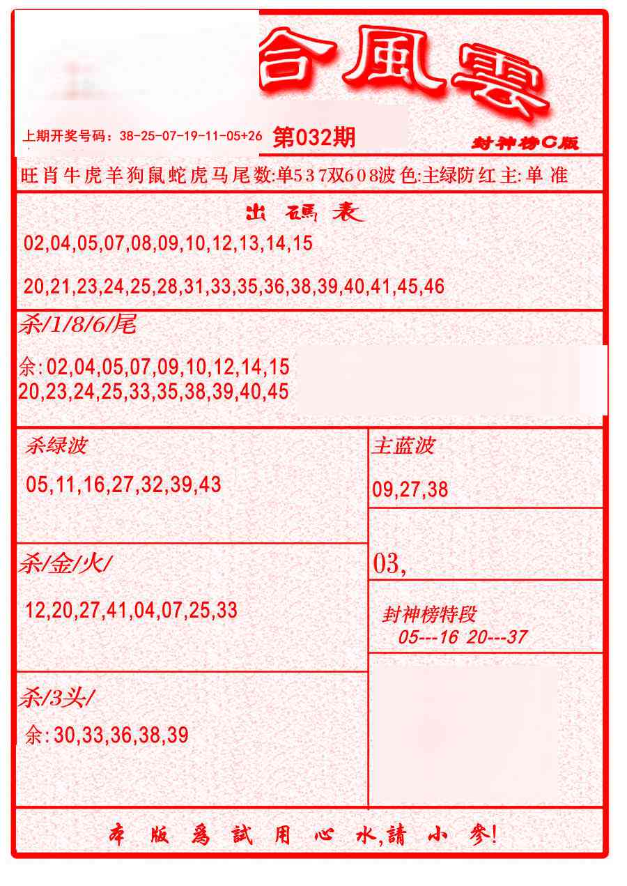 032期六合风云B[图]