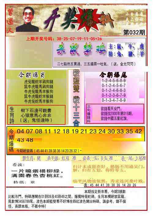 032期开奖爆料(新图推荐)[图]
