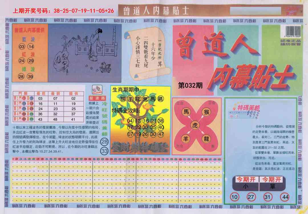 032期曾道人内幕贴士A[图]